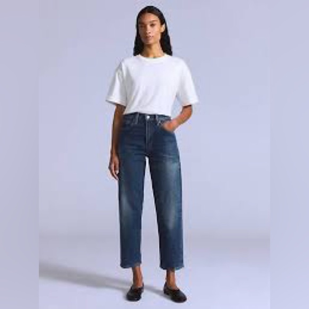 Old Navy Dark highrise Blue Straight Jeans